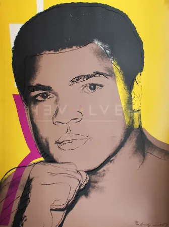 Zeefdruk Warhol - Muhammad Ali, Yellow (FS II.182)