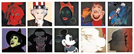 Zeefdruk Warhol - Myths Complete Portfolio