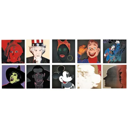 Zeefdruk Warhol - Myths Complete Portfolio