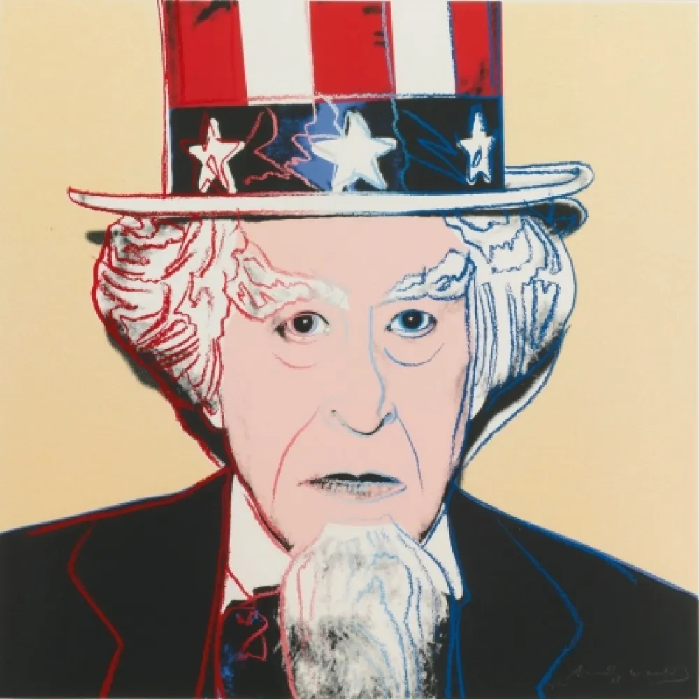 Zeefdruk Warhol - MYTHS: UNCLE SAM FS II.259