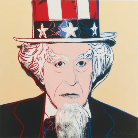 Zeefdruk Warhol - MYTHS: UNCLE SAM FS II.259