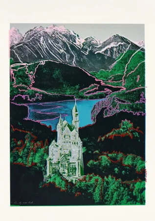 Zeefdruk Warhol - Neuschwanstein (Trial Proof)