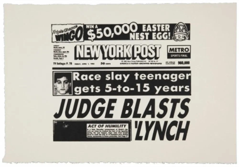 Zeefdruk Warhol - New York Post (Judge Blasts Lynch) (FS IIA.46)