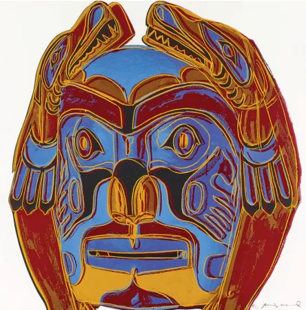 Zeefdruk Warhol - Northwest Coast Mask 