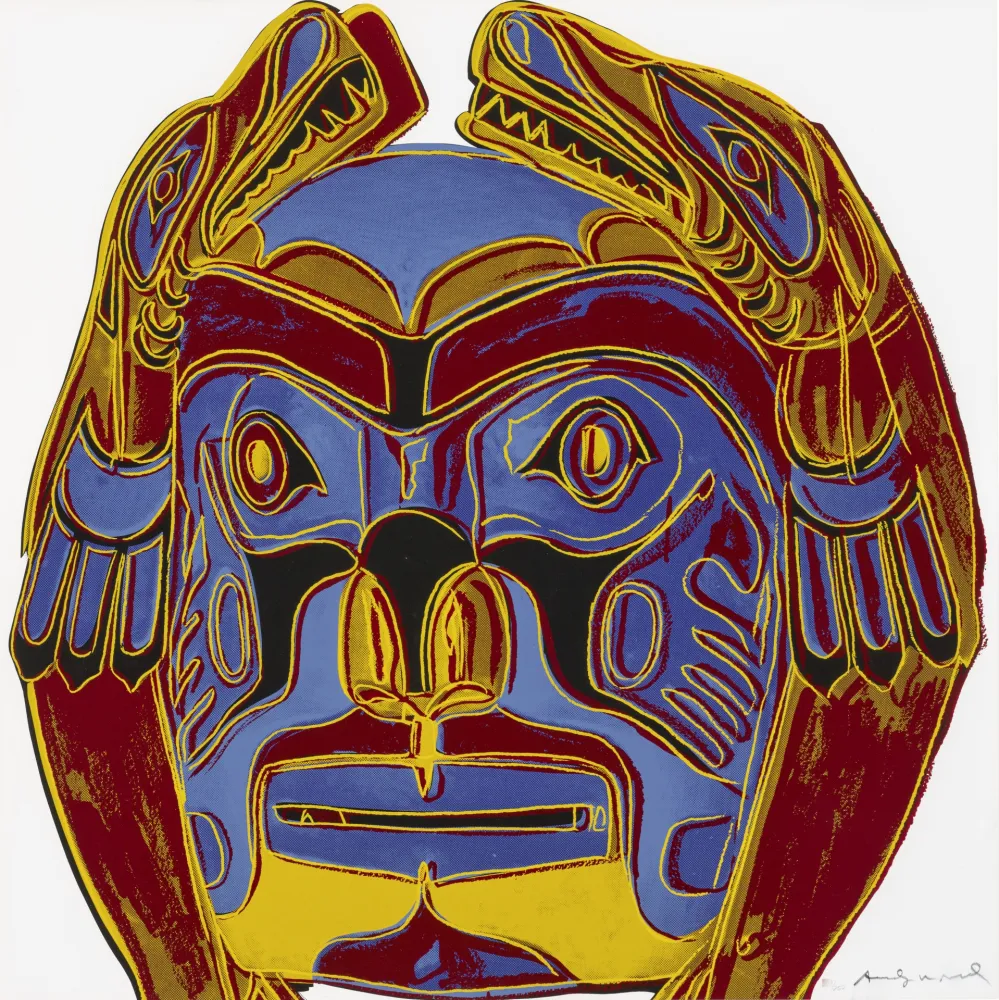 Zeefdruk Warhol - Northwest Coast Mask 