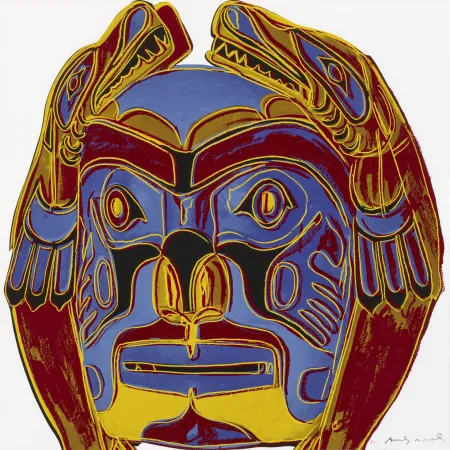 Zeefdruk Warhol - Northwest Coast Mask 