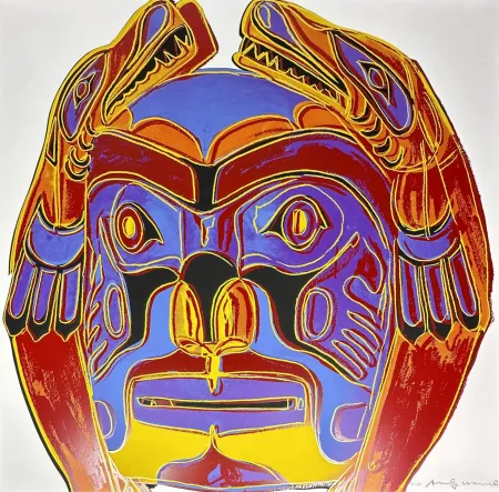 Zeefdruk Warhol - Northwest Coast Mask 