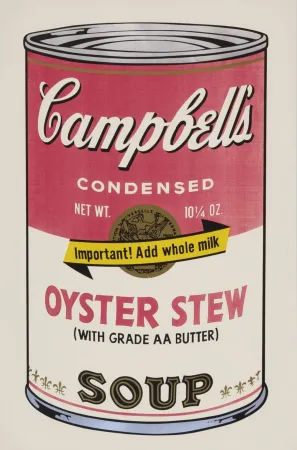 Zeefdruk Warhol - Oyster Stew (from Campbell's Soup II)