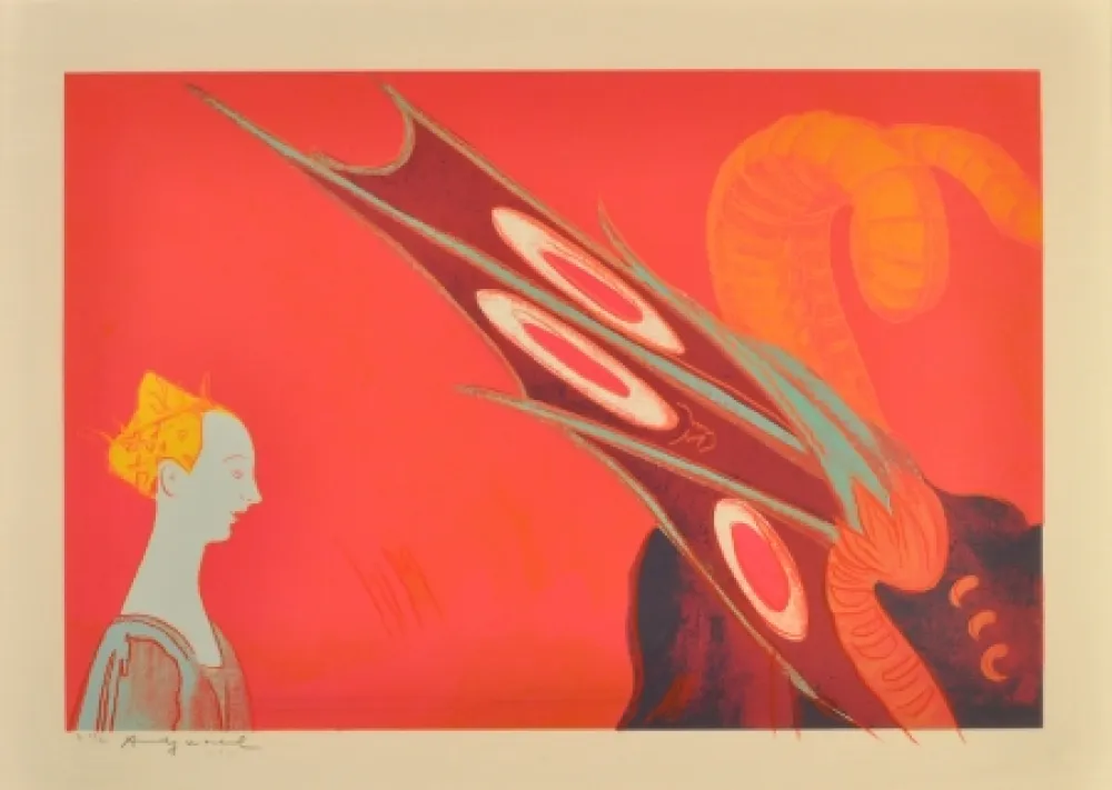 Zeefdruk Warhol - Paolo Uccello (St. George and the Dragon)