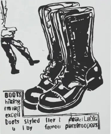 Zeefdruk Warhol - Paratrooper Boots Positive