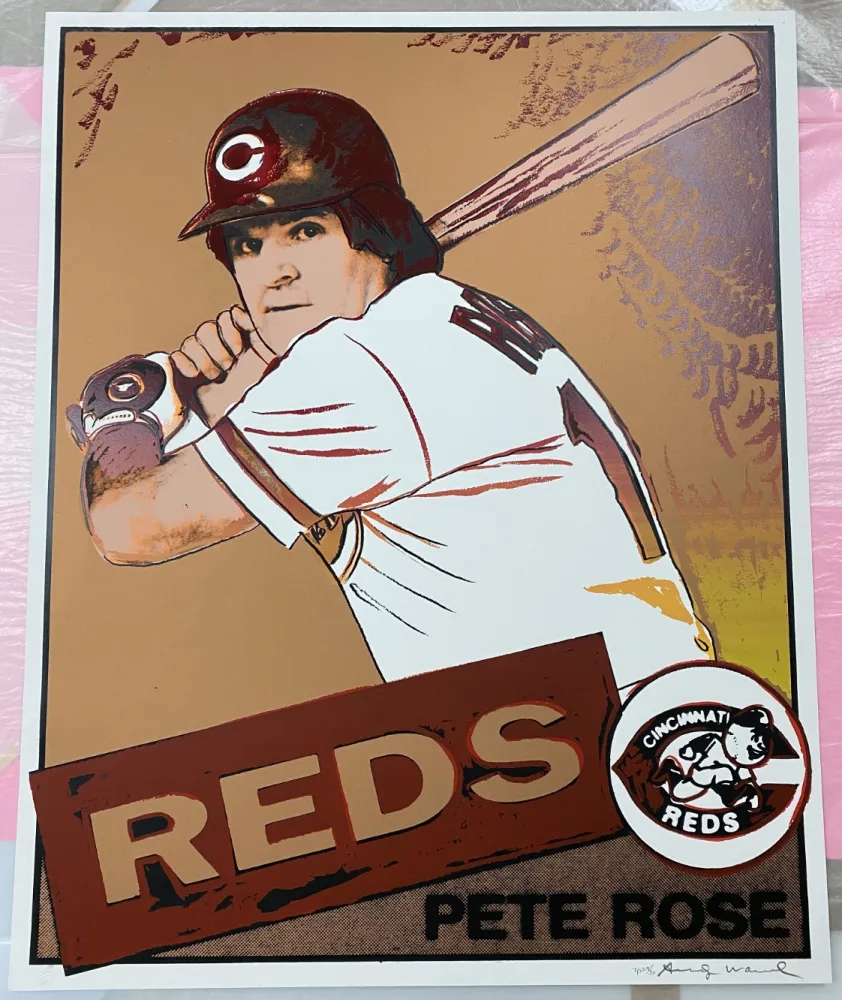 Zeefdruk Warhol - Pete Rose Trial Proof