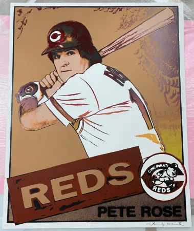 Zeefdruk Warhol - Pete Rose Trial Proof