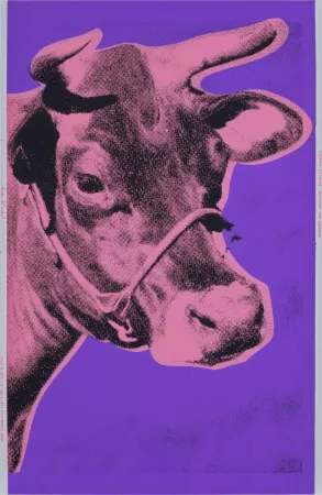 Zeefdruk Warhol - Pink COW