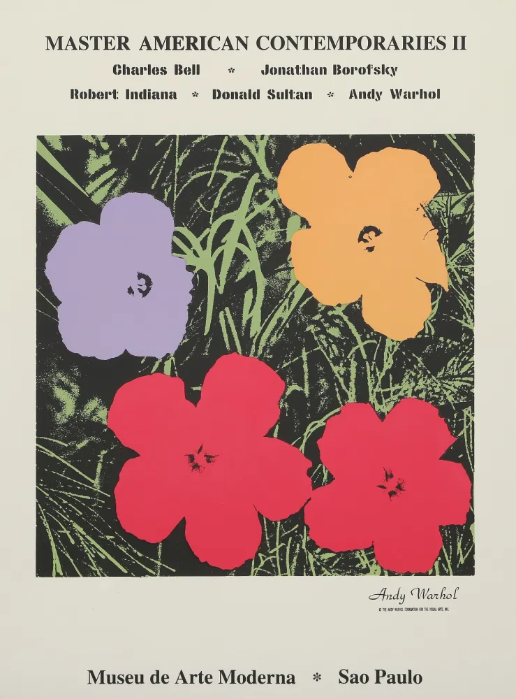 Zeefdruk Warhol - Poppy Flowers for the Museu de Arte de Moderna, Sao Paulo