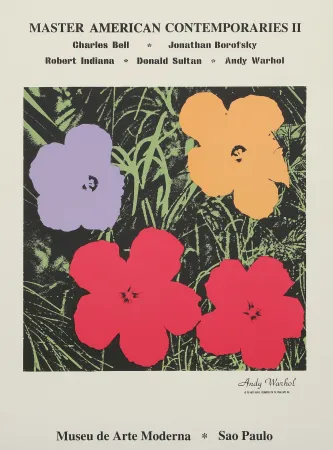 Zeefdruk Warhol - Poppy Flowers for the Museu de Arte de Moderna, Sao Paulo