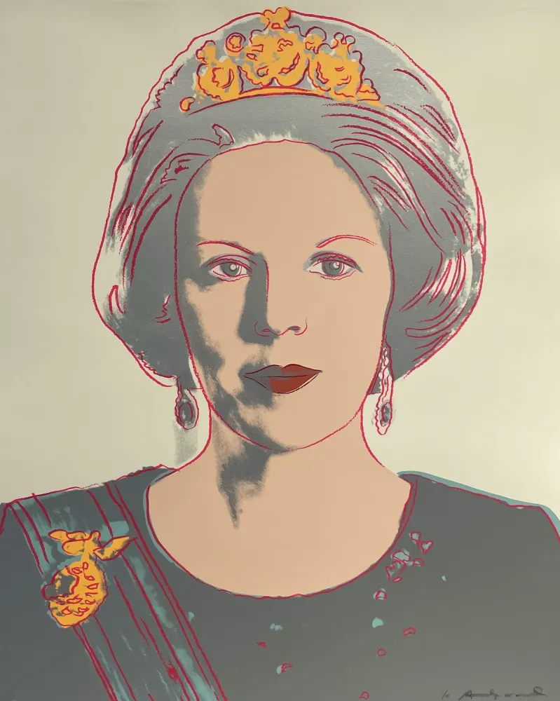 Zeefdruk Warhol - Queen Beatrix of the Netherlands 339