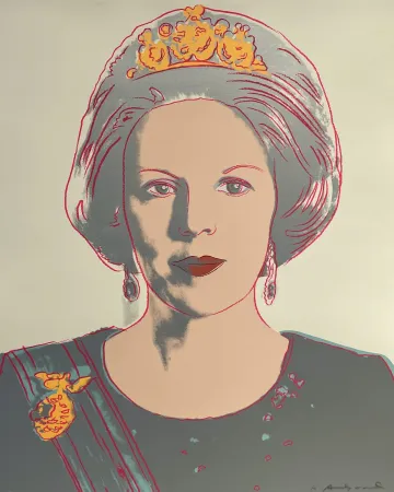 Zeefdruk Warhol - Queen Beatrix of the Netherlands 339