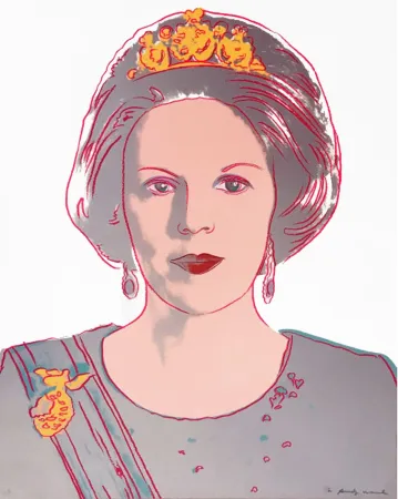 Zeefdruk Warhol - Queen Beatrix of the Netherlands 339
