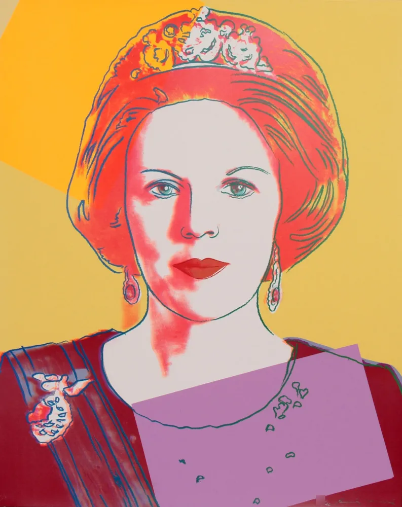 Zeefdruk Warhol - Queen Beatrix of the Netherlands 341