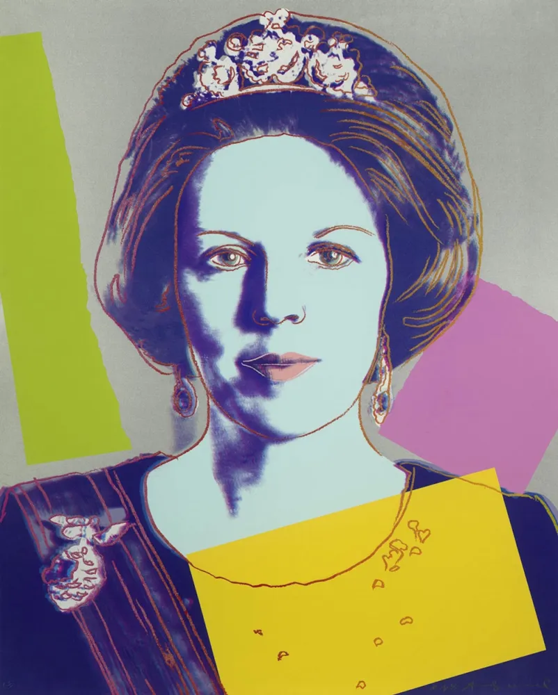 Zeefdruk Warhol - Queen Beatrix (Royal Edition) (FS II.340A)