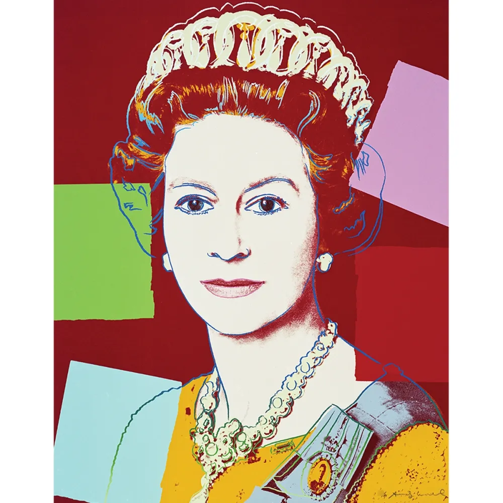 Zeefdruk Warhol - Queen Elizabeth II 334