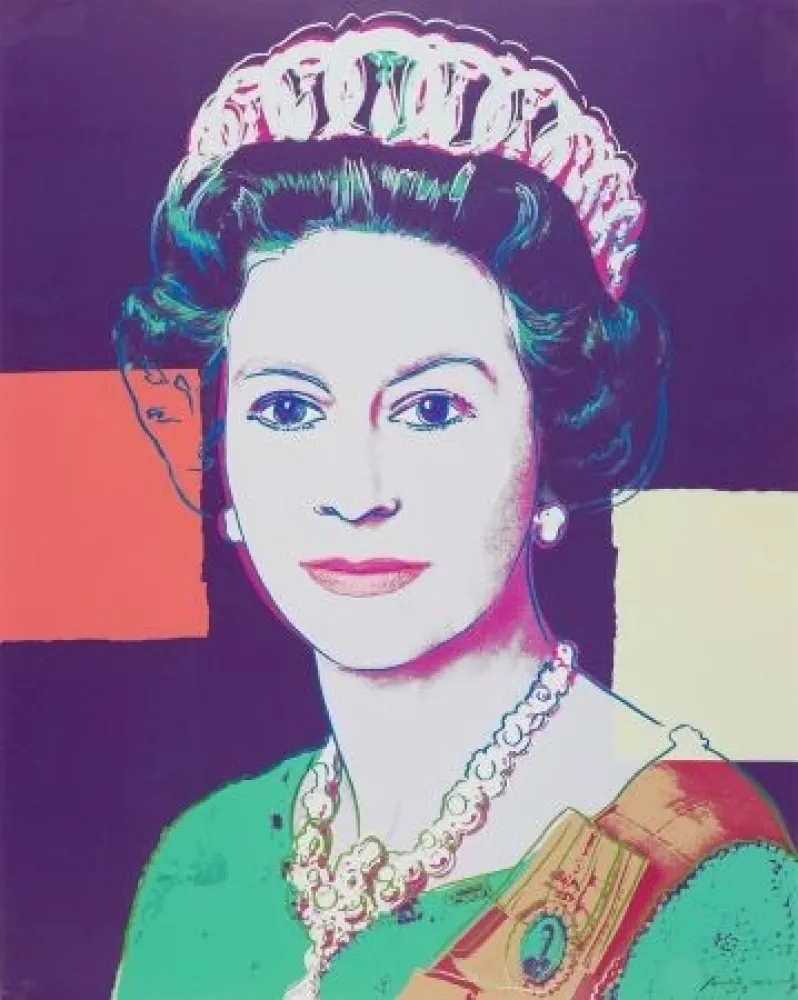 Zeefdruk Warhol - Queen Elizabeth II of the United Kingdom 335 by Andy Warhol