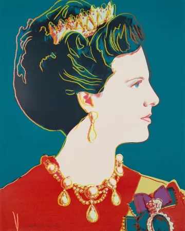 Zeefdruk Warhol - Queen Margrethe II of Denmark (FS II.343)