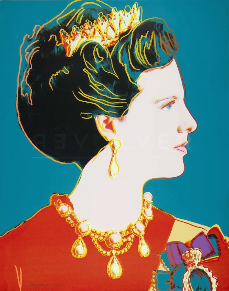 Zeefdruk Warhol - Queen Margrethe II of Denmark (FS II.343)