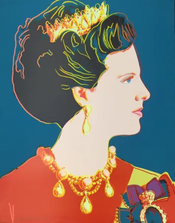 Zeefdruk Warhol - Queen Margrethe II of Denmark (FS II.343)