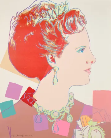 Zeefdruk Warhol - Queen Margrethe II of Denmark (FS II344)