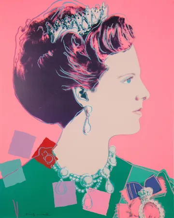 Zeefdruk Warhol - Queen Margrethe II of Denmark (FS II.345)