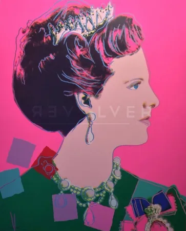 Zeefdruk Warhol - Queen Margrethe II of Denmark (FS II.345)