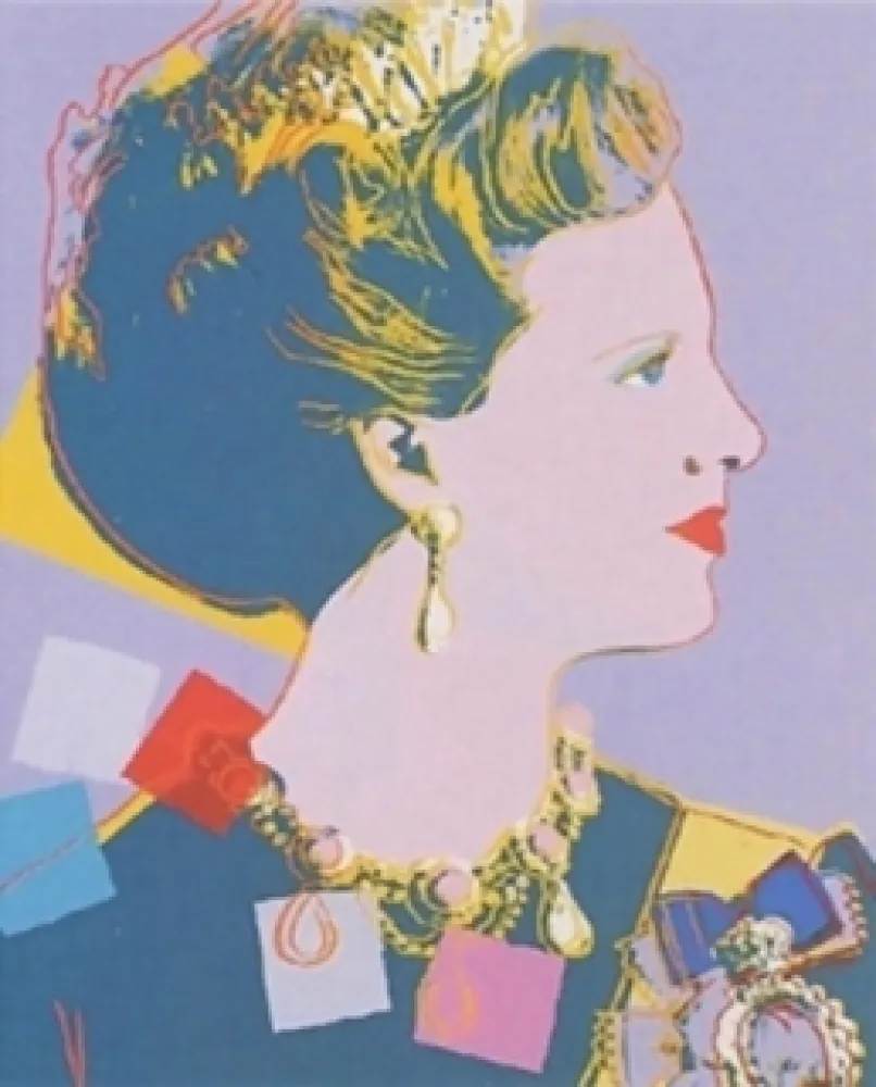 Zeefdruk Warhol - Queen Margrethe II of Denmark, Purple (FS II342) by Andy Warhol 