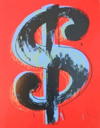 Zeefdruk Warhol - Red Dollar