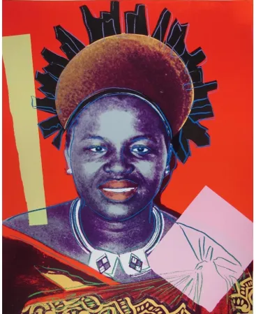 Zeefdruk Warhol - Reigning Queens: Queen Ntombi Twala of Swaziland