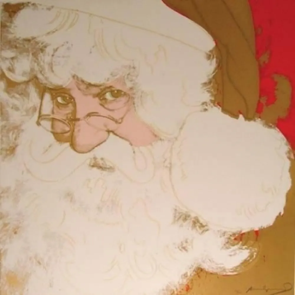 Zeefdruk Warhol - Santa Claus