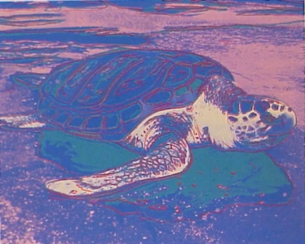 Zeefdruk Warhol - Sea Turtle