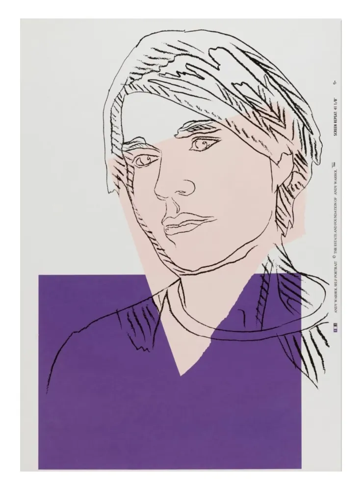 Zeefdruk Warhol - Self-Portrait