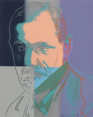 Zeefdruk Warhol - Sigmund Freud, II.235