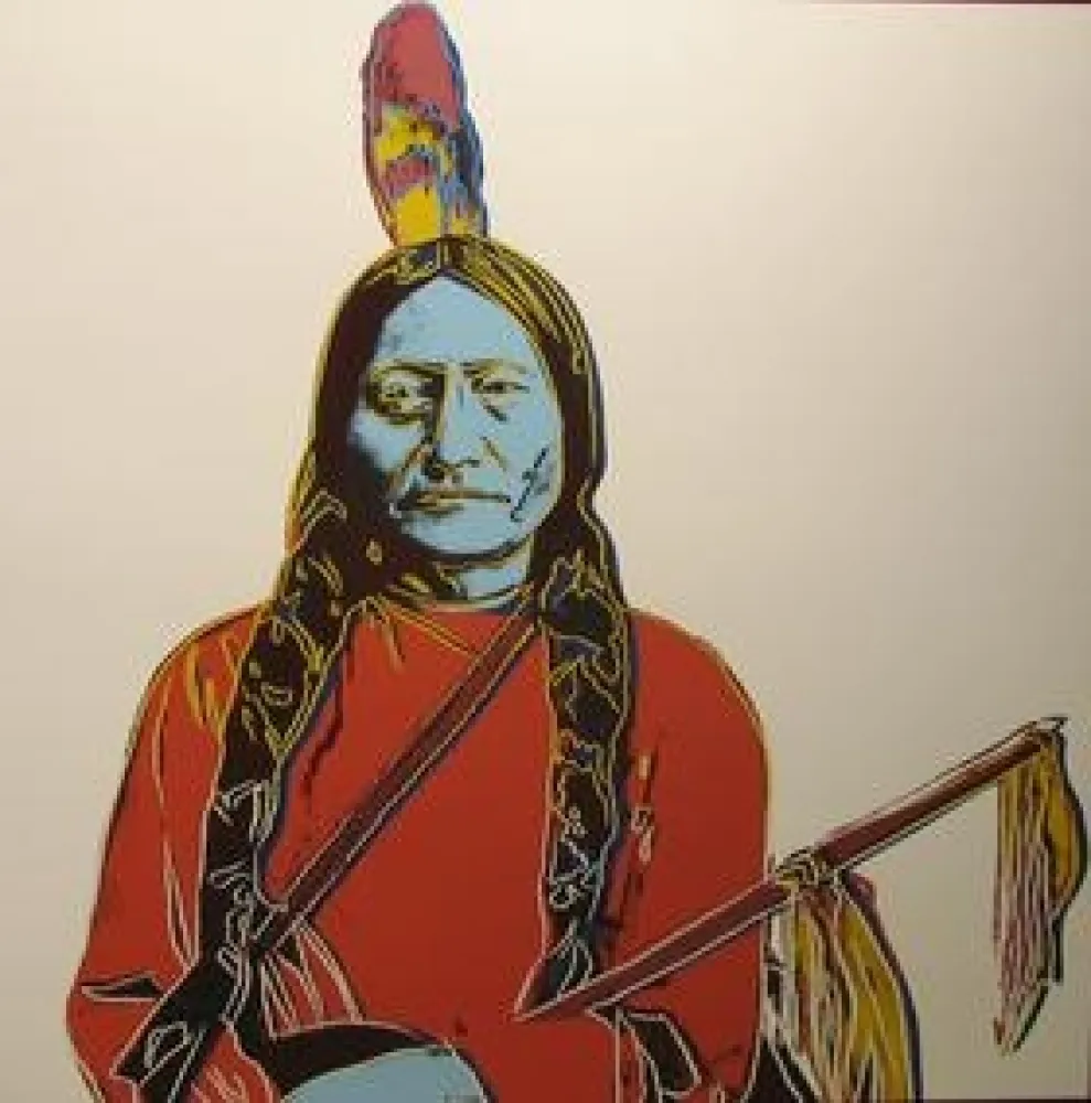 Zeefdruk Warhol - Sitting Bull