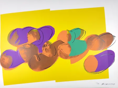 Zeefdruk Warhol - Space Fruit: Peaches 202
