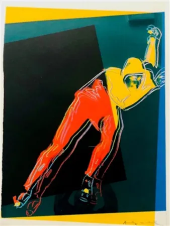 Zeefdruk Warhol - Speed Skater 1(from Art and Sports Portfolio)