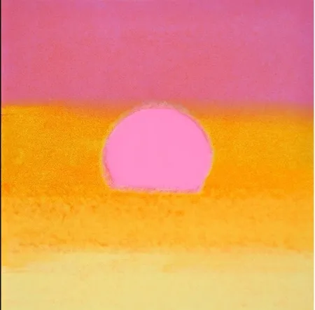 Zeefdruk Warhol - Sunset (Unique) (Pink/Yellow)