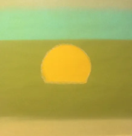 Zeefdruk Warhol - Sunset (Yellow/Green) (FS II.85)
