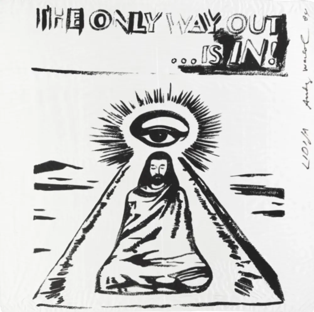Zeefdruk Warhol - The Only Way Out is In (FS IIIA.55) (Silk Scarf) 