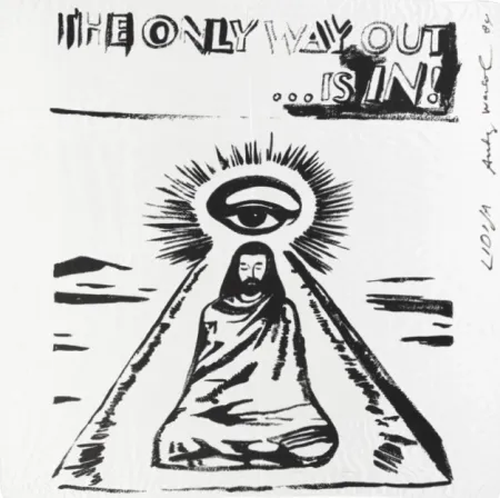 Zeefdruk Warhol - The Only Way Out is In (FS IIIA.55) (Silk Scarf) 