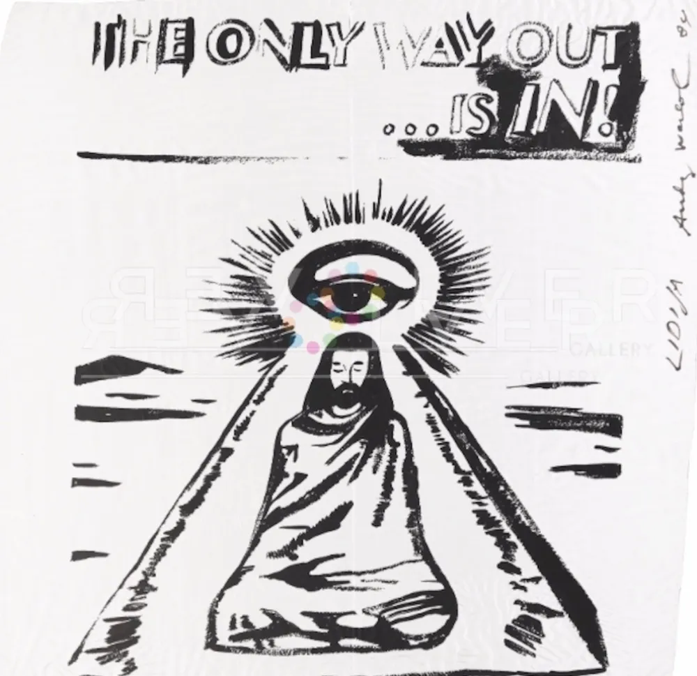 Zeefdruk Warhol - The Only Way Out is In (FS IIIA.55) (Silk Scarf) 