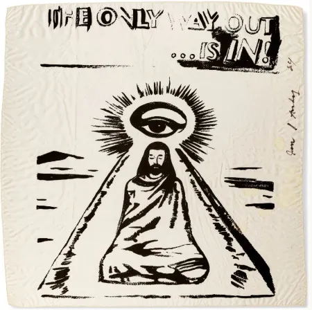 Zeefdruk Warhol - The Only Way Out is In (FS IIIA.55) (Silk Scarf) 