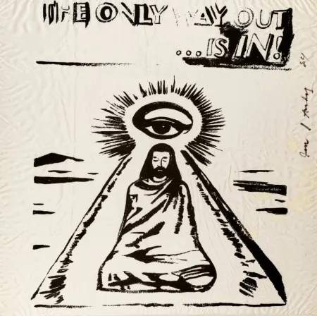 Zeefdruk Warhol - The Only Way Out is In (FS IIIA.55) (Silk Scarf) 