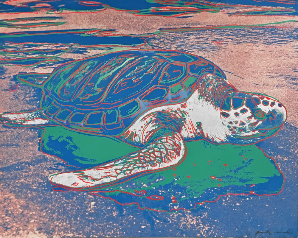 Zeefdruk Warhol - Turtle